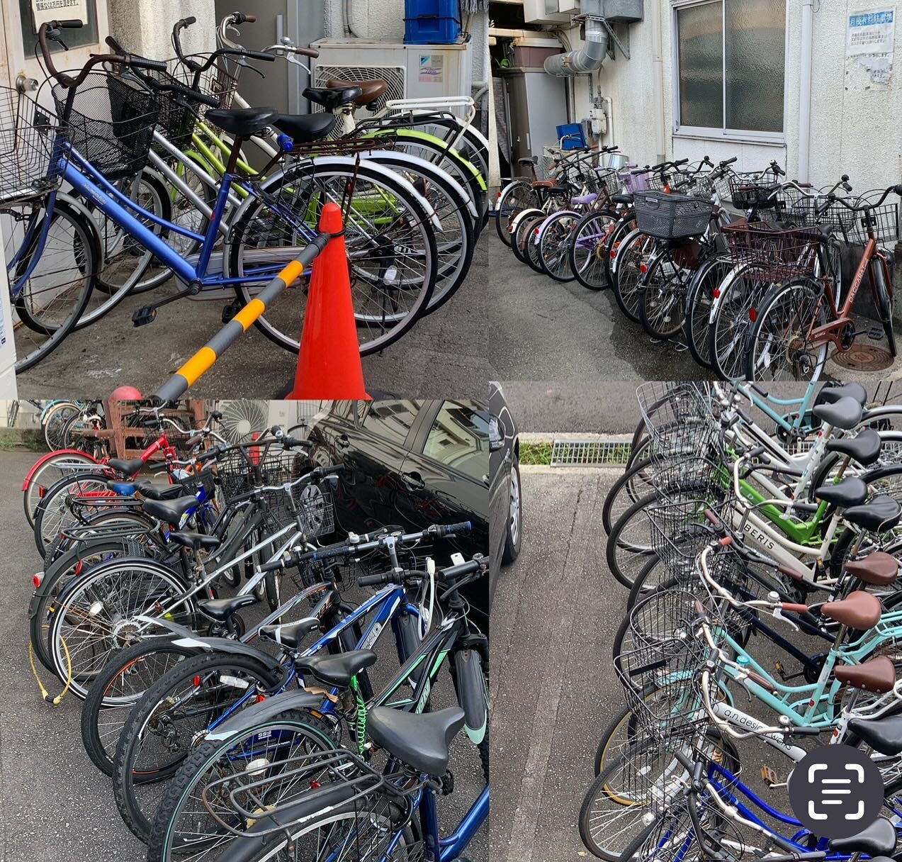 立教学習院の正面入り口の反対側にある駐車場には、生徒専用の駐